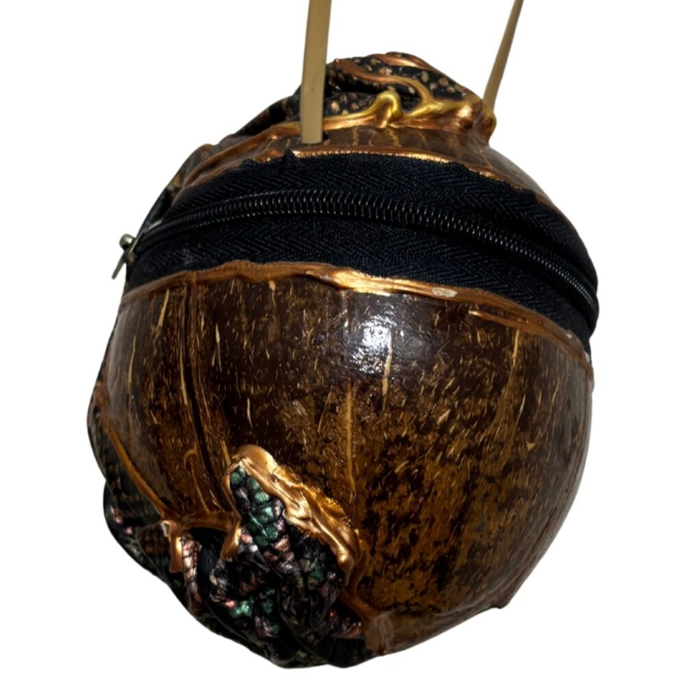 Handcrafted Coconut Shell Boho Crossbody Purse